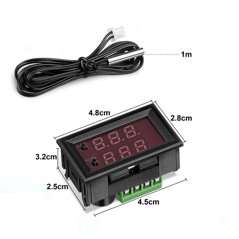 Dimensiuni termostat digital Dimensiuni termostat digital 48x28x32 mm