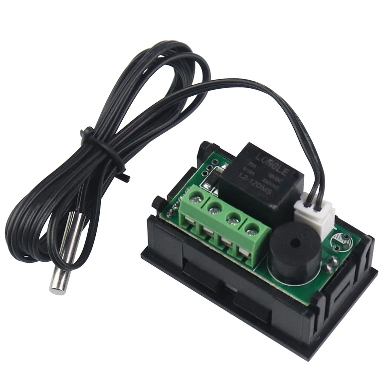 Termostat cu releu 7A pentru aplicații 12V Termostat cu releu pentru controlul încălzirii și răcirii 12V