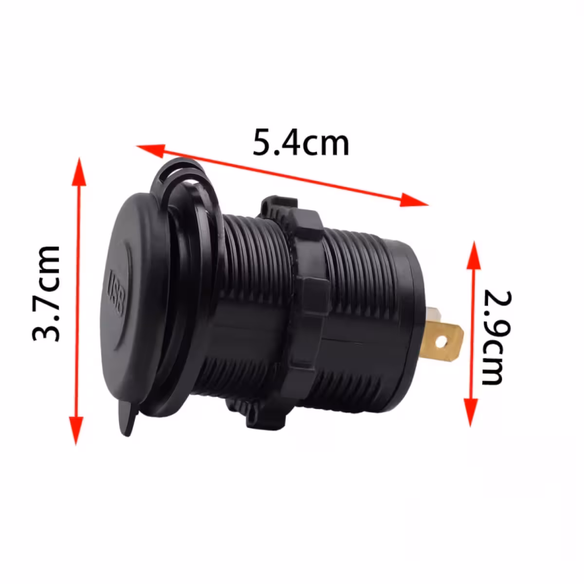 Priză cu dublu port USB pentru montaj pe bord auto, motocicletă sau barcă