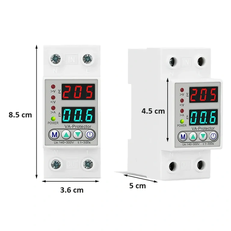 Releu protecție supratensiune și supracurent pentru tensiune 220V