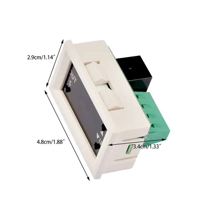 Dimensiuni exacte ale modulului temporizator releu cu display LED