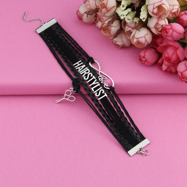 Brățară împletită pentru bărbați – stil barber Accesoriu bărbătesc împletit, perfect pentru hairstyliști și frizeri