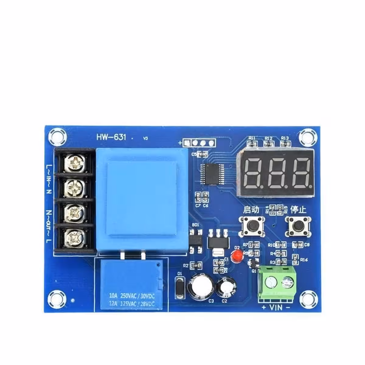Modul electronic alimentat la 220V pentru control baterii 3.7-120V