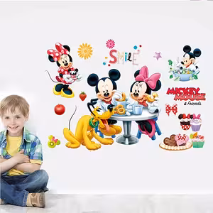 Sticker perete Mickey Mouse autoadeziv decorativ pentru camera copii sau bebe