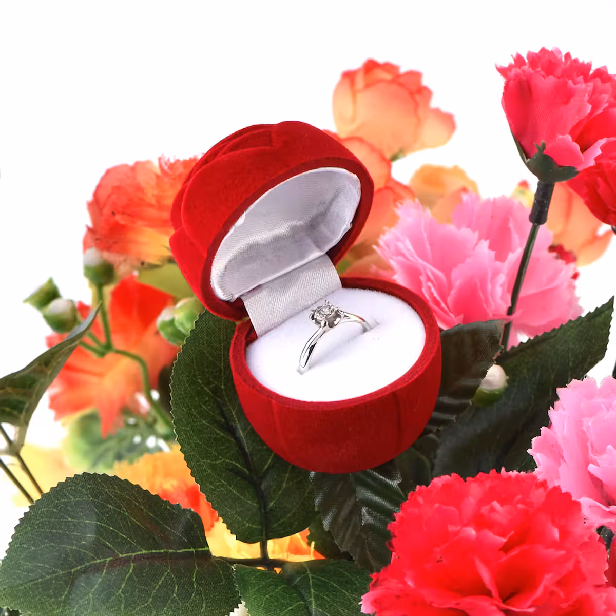 Cutie bijuterii elegantă în formă de trandafir pentru cadouri speciale