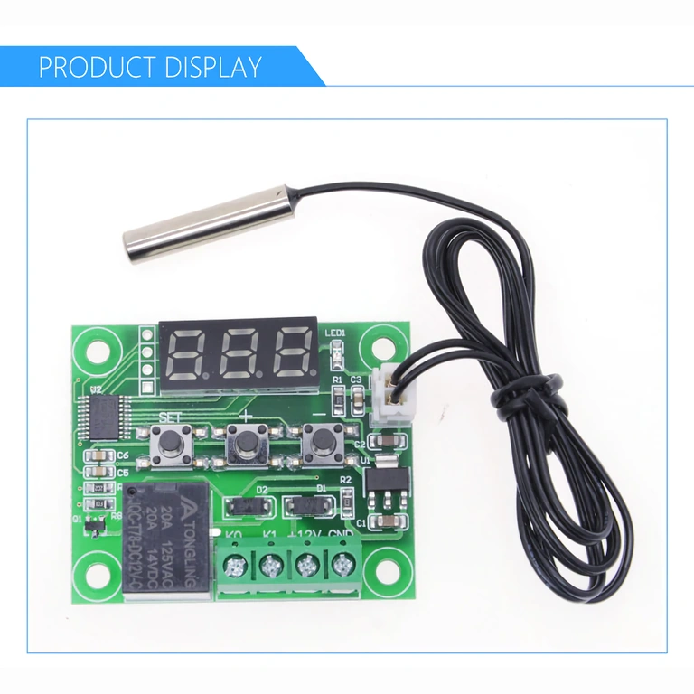 Ecran digital cu afișaj temperatură zecimală pentru termostat W1209