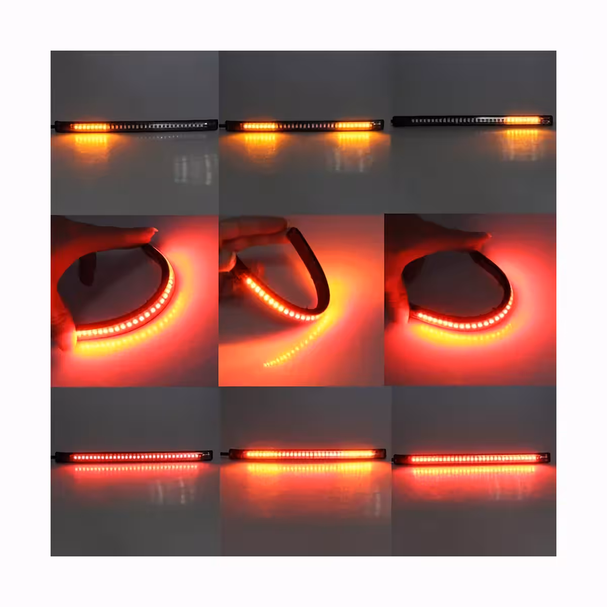 Bandă cauciucată cu LED-uri roșii pentru poziție și frână