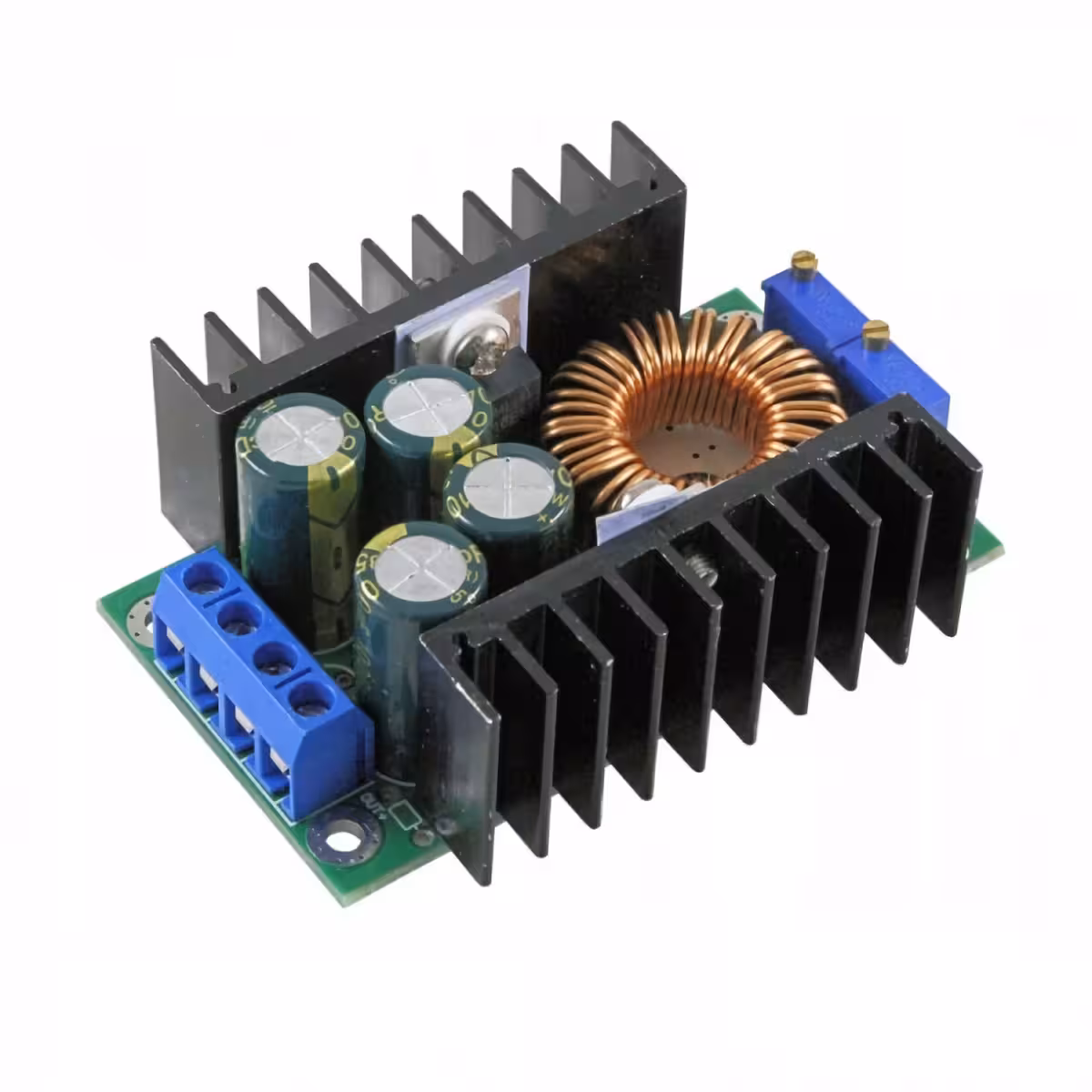 Placă step-down cu posibilitate de răcire forțată la peste 7A