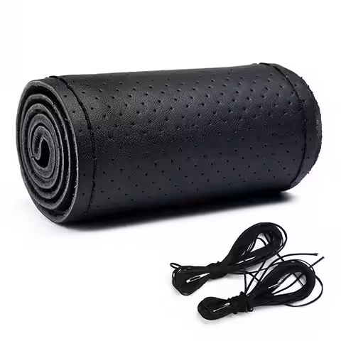 Husă Volan Piele Naturală Vițel Perforată Universală cu Ață și Ac
