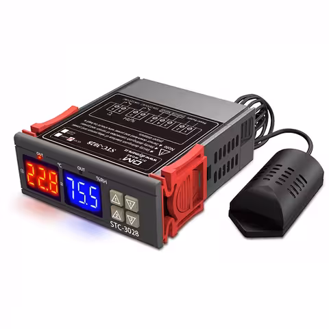 Controler Termostat Higrostat Digital STC-3028 220V cu Senzor Umiditate