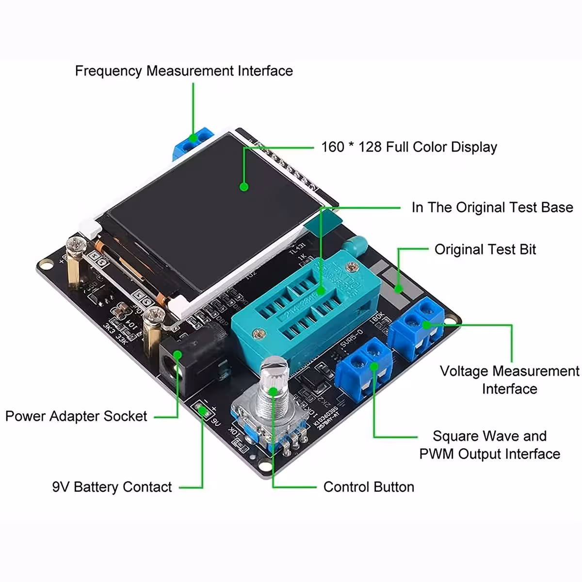 Tester multifuncțional pentru tranzistoare, diode, FET și alte componente