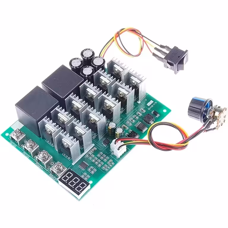 Controller PWM Digital Viteză Motor DC 60A 100A 12V-55V | Regulator Turație Motor DC și HHO Generator