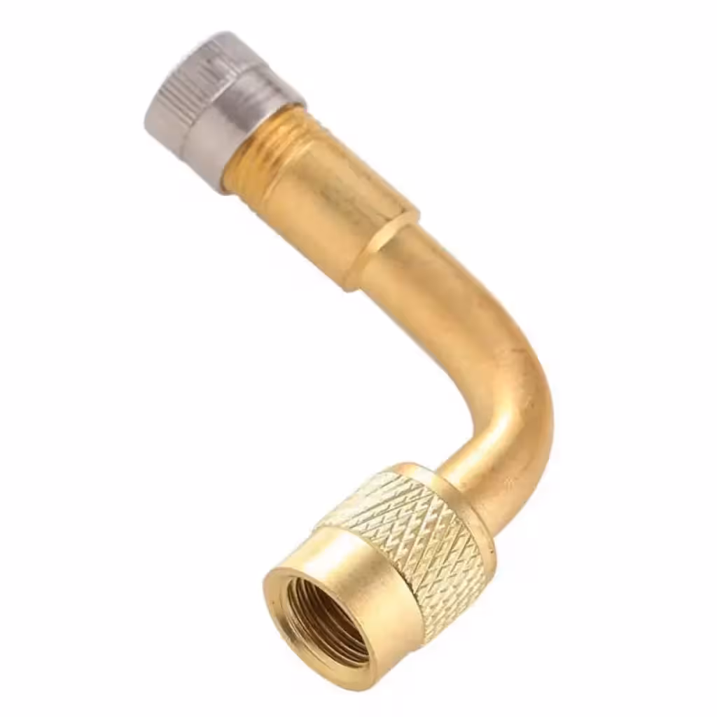 Prelungitor valvă auto metalic cu ventil – extensie 90° pentru camion, bicicletă și trotinetă electrică