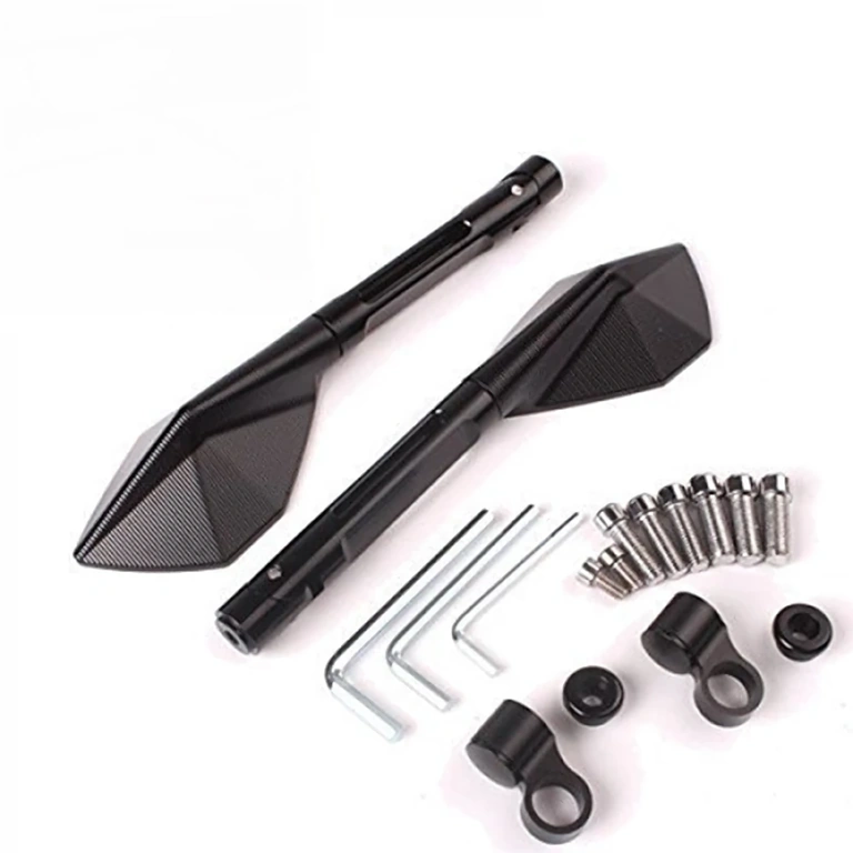 Oglinzi moto aluminiu CNC – stil Rizoma Oglinzi pentru motocicletă din aluminiu prelucrat CNC, design premium tip Rizoma