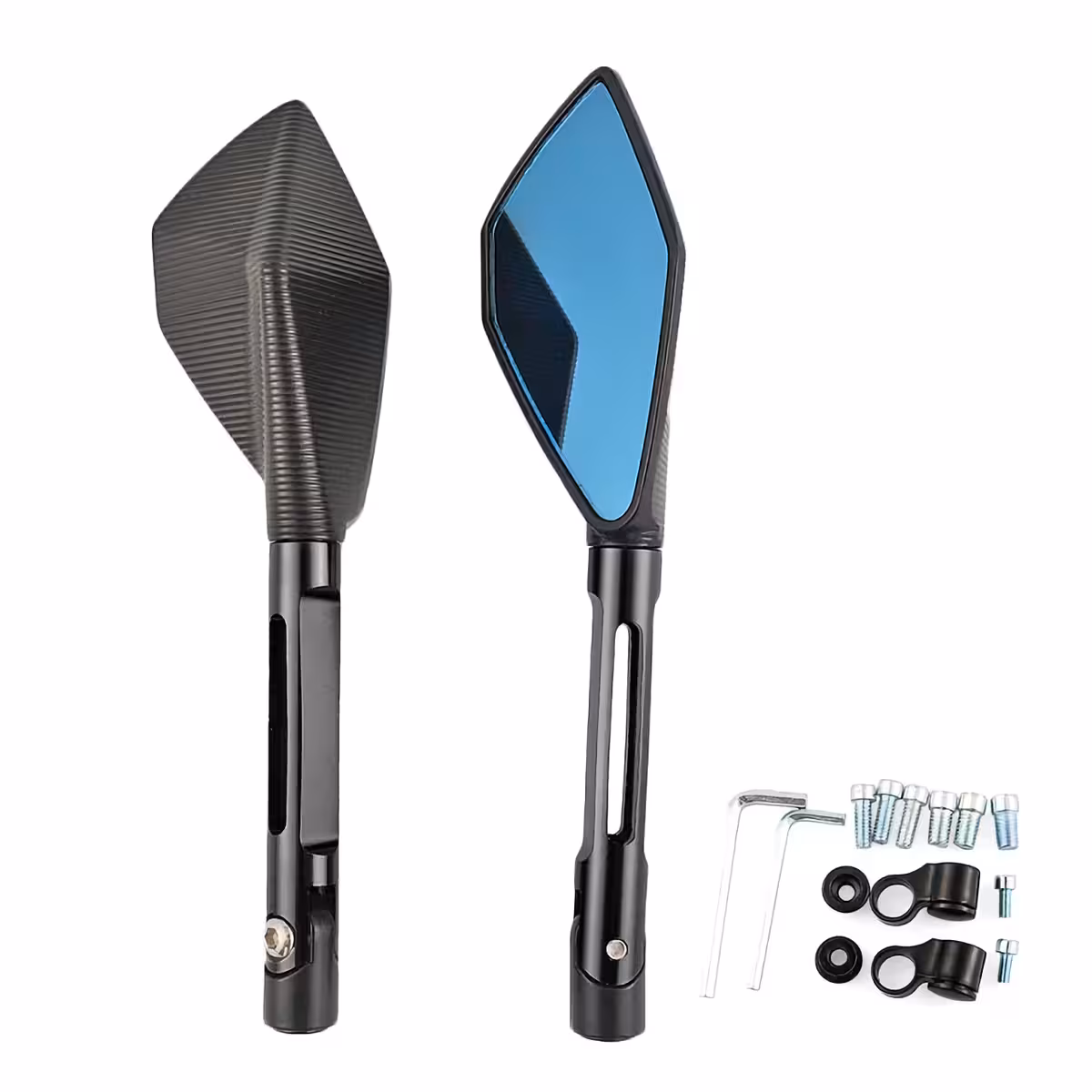 Set 2 oglinzi moto universale cu sistem complet de montaj