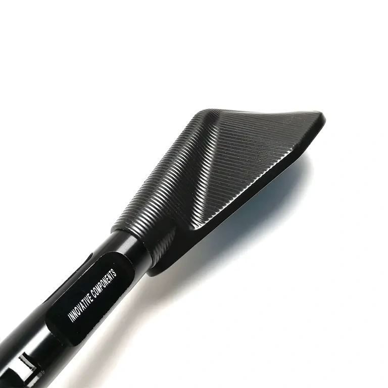 Oglinzi retrovizoare negre pentru ghidon motocicletă Oglinzi negre sport pentru ghidon moto, aluminiu cu sticlă panoramică