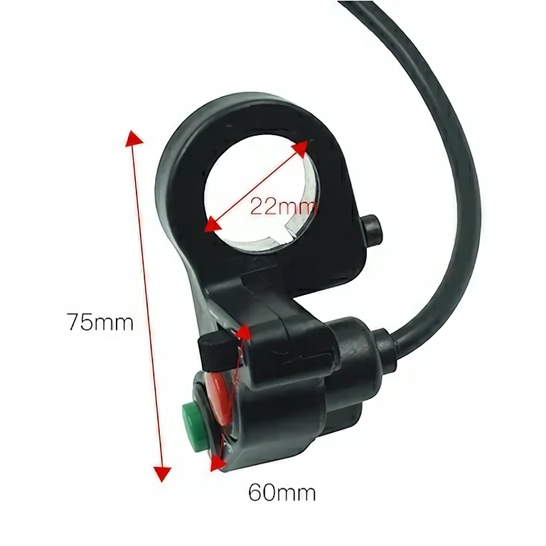 Buton control claxon și lumini motocicletă Întrerupător electric pentru activarea luminilor și claxonului moto