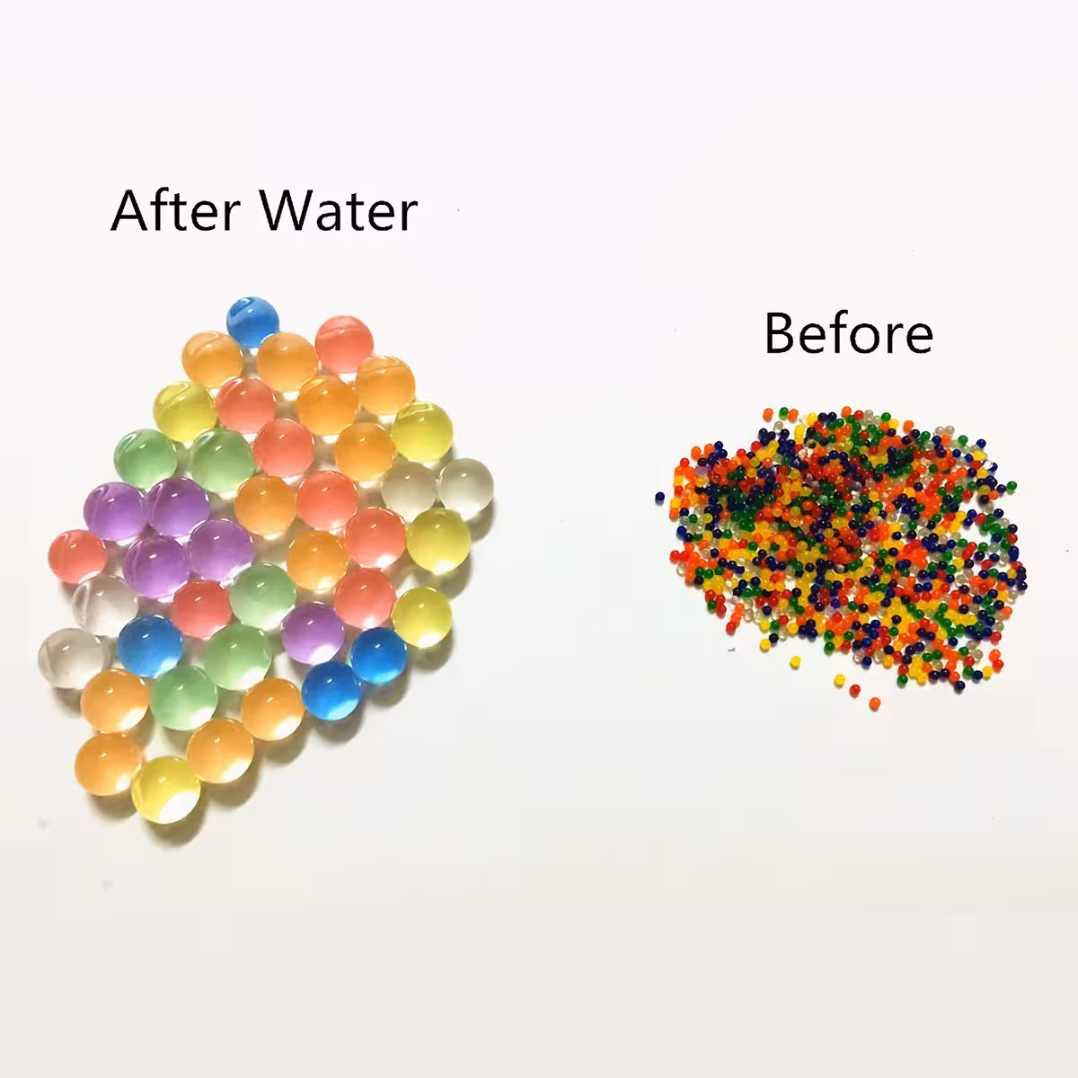 Bilute colorate din gel hidrofil pentru decoruri moderne în vaze sau boluri transparente