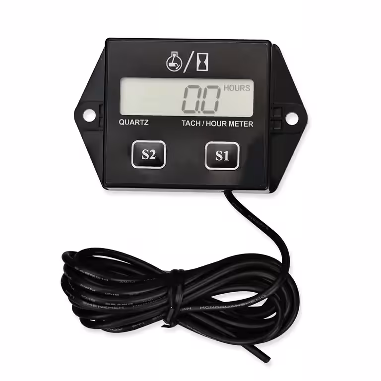 Mini turometru digital montat pe motor benzină 2T