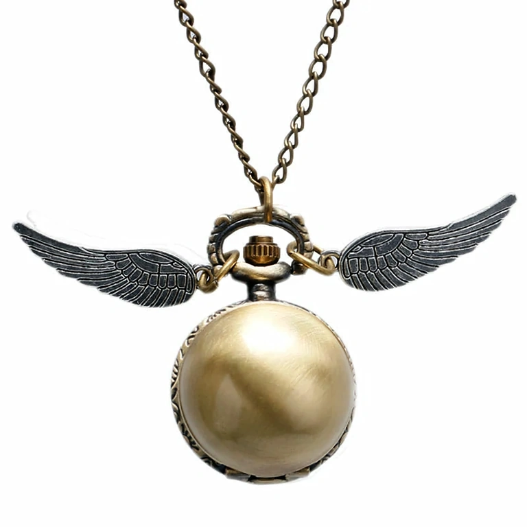 Ceas pandantiv deschis cu cifre vizibile – model Harry Potter Golden Snitch