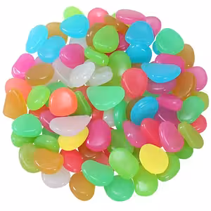 Pietre fosforescente decorative pentru grădină, acvariu și ambient – Pietricele luminoase fosforescente