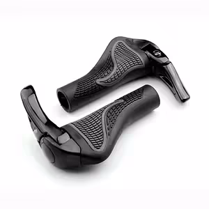 Mansoane ghidon MTB ergonomice negre cu coarne lock-on pentru bicicletă și trotinetă electrică