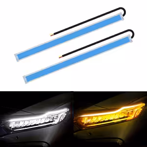 Lumini de zi DRL banda LED cu semnalizare secvențială dinamică LED FLOW auto – Set 2 benzi flexibile 60cm, rezistente IP65