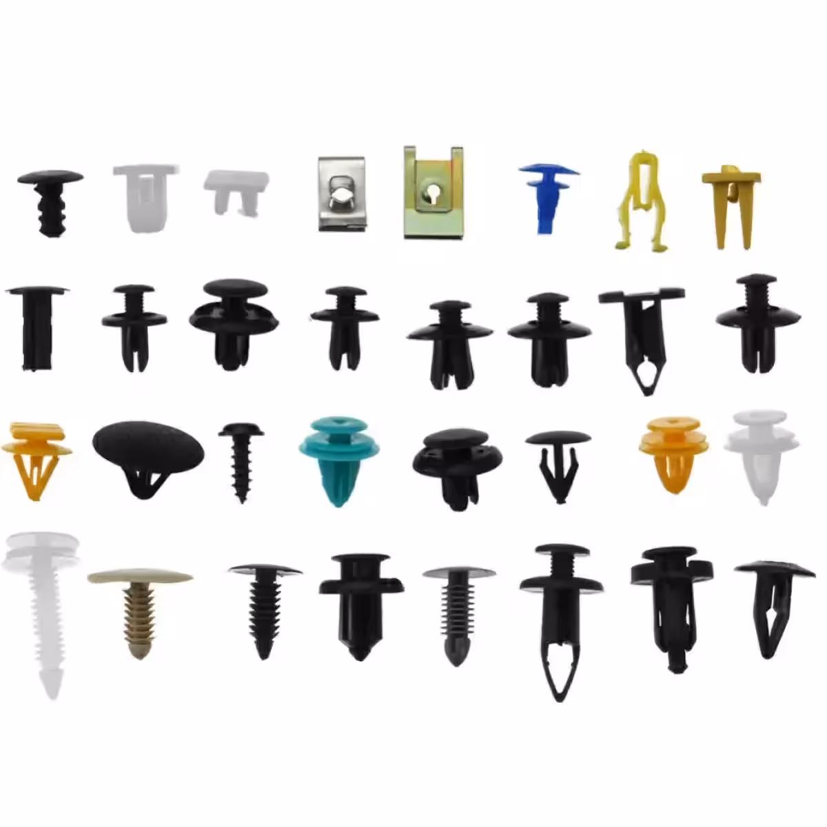 Cleme negre din ABS pentru fixare panouri și elemente interioare auto