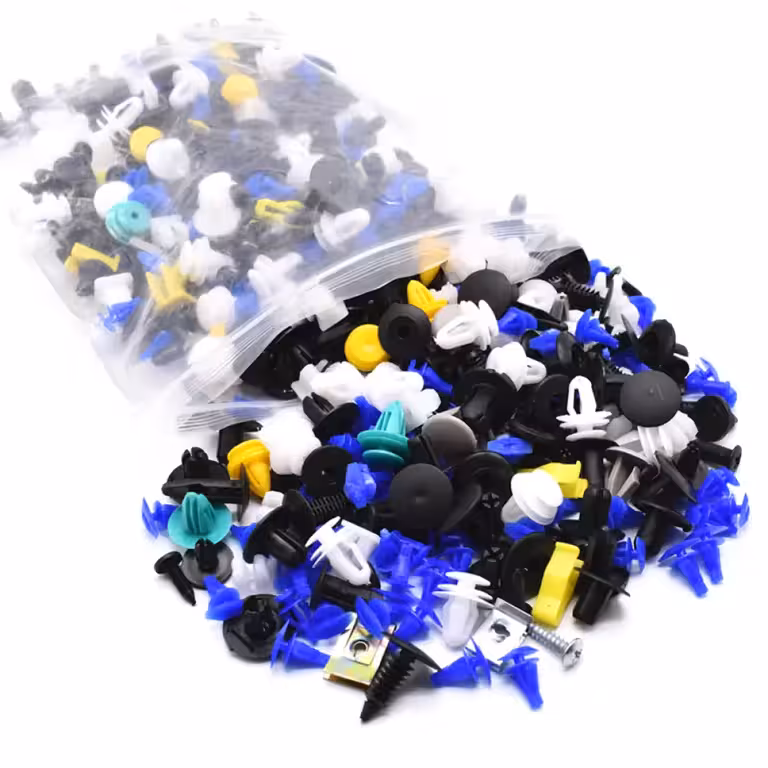 Set 500 cleme clipsuri fixare auto universale – plastic & metal