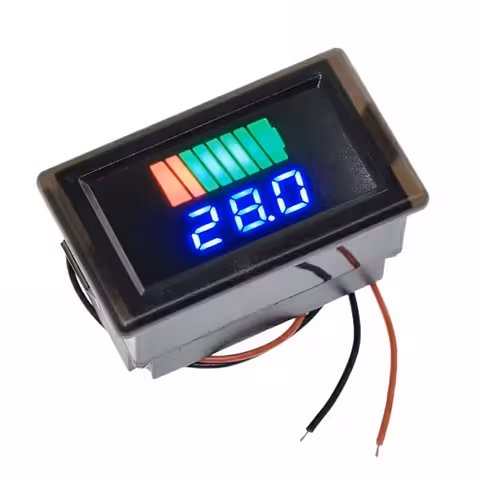 Indicator Stare Baterie 12V 24V 48V 60V 72V – Voltmetru LED Auto, Moto, Bicicletă, Trotinetă