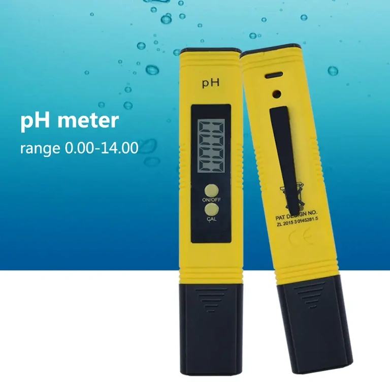 Kit pH-metru cu soluții de calibrare Set complet cu pH-metru digital, soluții pH 4 și 7, baterii incluse