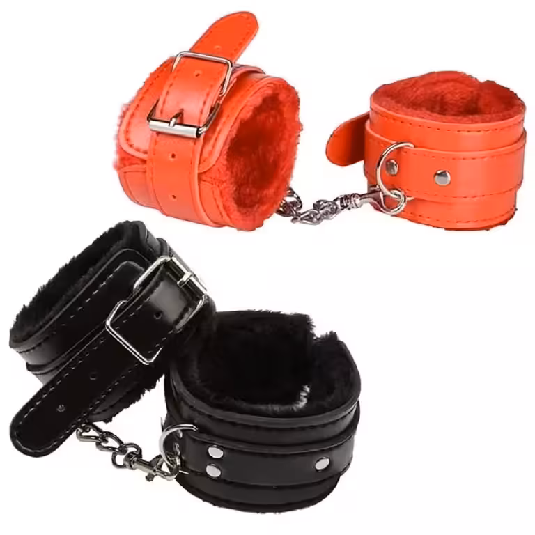 Cătușe BDSM cu lanț și puf moale – Accesorii erotice confortabile și profesionale