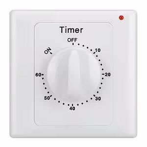 Întrerupător electric cu temporizator 1–60 minute – Timer mecanic pentru ventilator, lumină, baie, aparate electrice