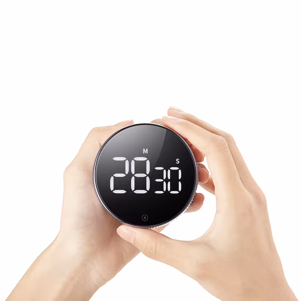Timer digital bucătărie cu alarmă LED – Cronometru profesional cu magnet și ecran mare