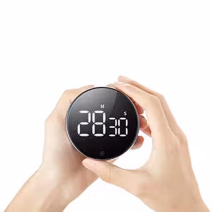 Timer digital bucătărie cu alarmă LED – Cronometru profesional cu magnet și ecran mare