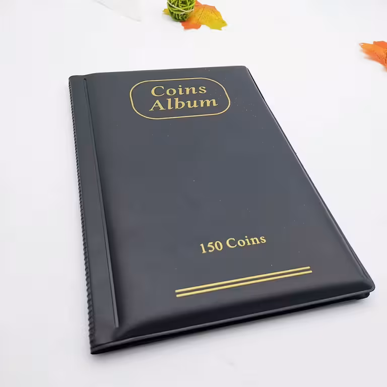 Album monede colecție – Clasor 150 compartimente pentru numismatică, timbre, jetoane