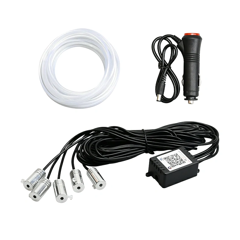 Fir neon flexibil RGB pentru iluminat ambiental în mașină