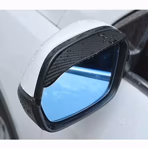 Apărători ploaie oglinzi auto carbon – protecție laterală flexibilă cu bandă adezivă 3M