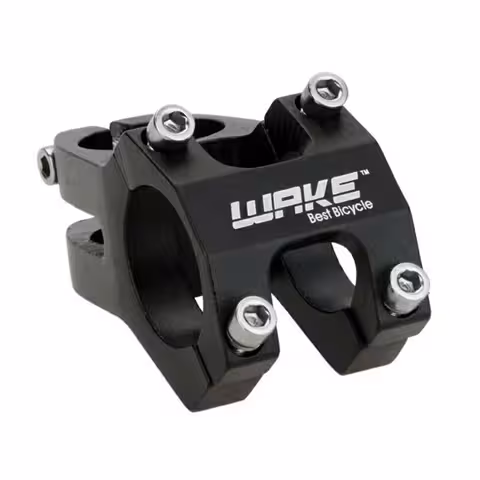 Pipă ghidon scurtă pentru bicicletă MTB – WAKE 31.8 mm aluminiu, neagră