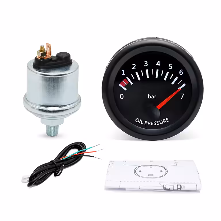 Indicator digital presiune ulei motor – ceas manometru electronic pentru tractor 12V