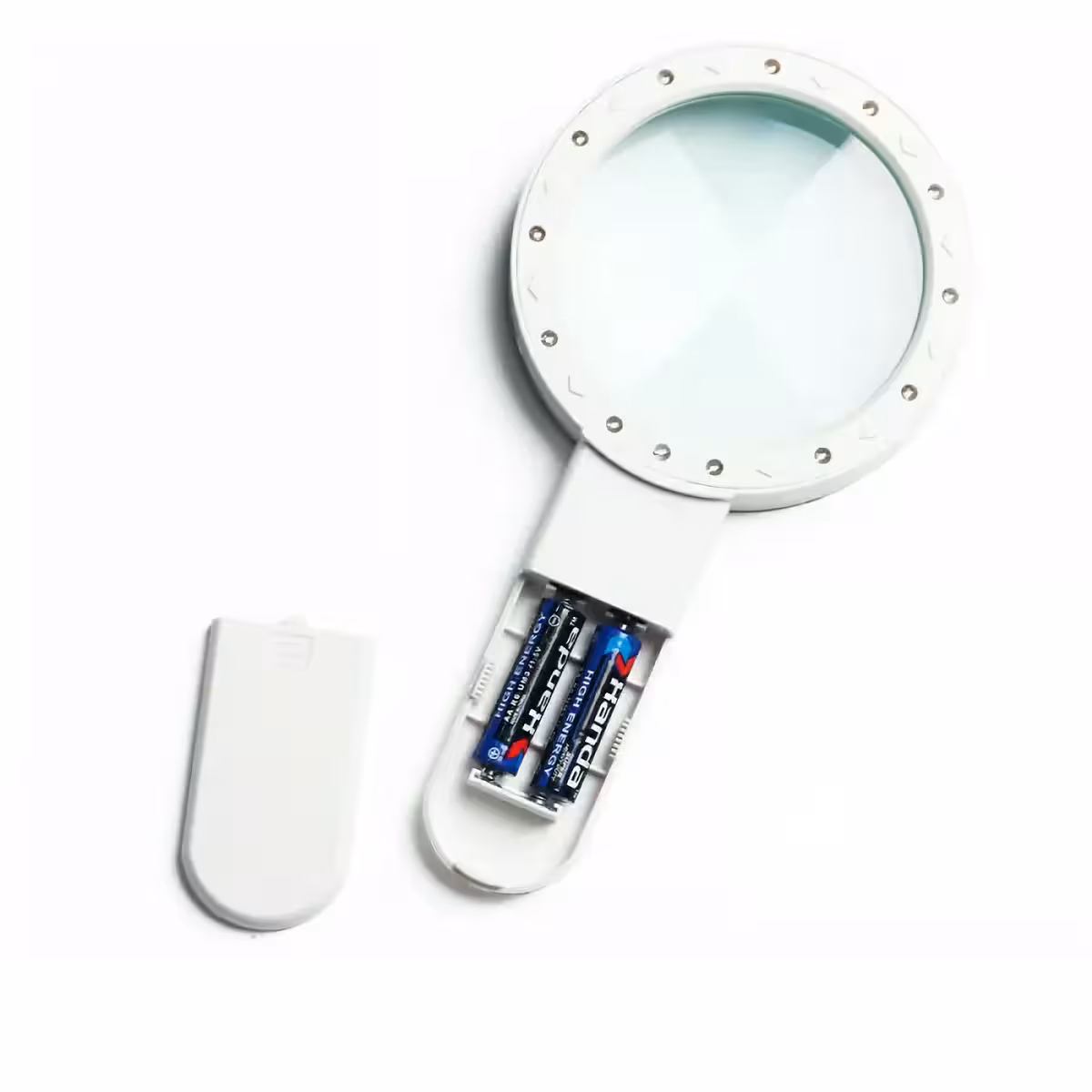 Lupă ergonomică cu mâner confortabil și iluminare puternică