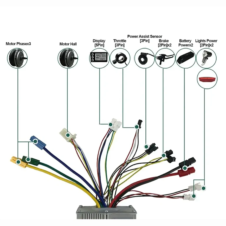 Controller 48V pentru trotineta electrică Controler compatibil cu baterii de 48V pentru trotinete
