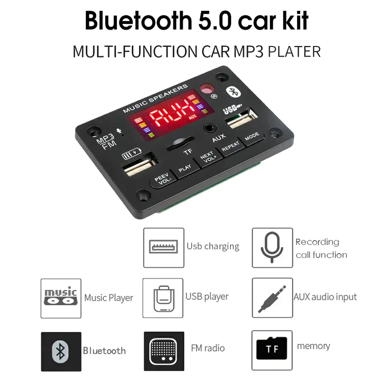 Modul cu player MP3, radio FM și Bluetooth 5.0 pentru proiecte DIY