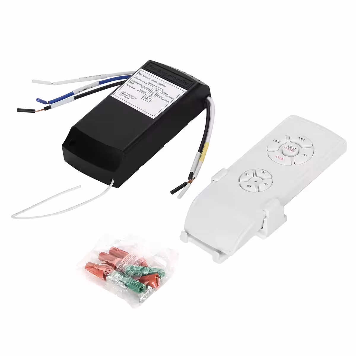 Telecomandă cu receptor 220V pentru ventilator sau lustră dimabilă.