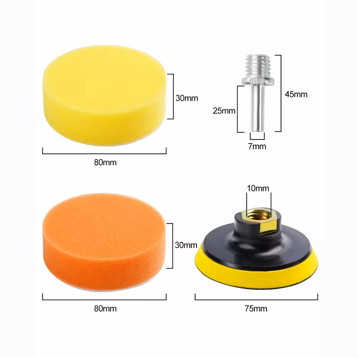 Burete gofrat portocaliu cu putere mare de abrazare pentru suprafețe dure.