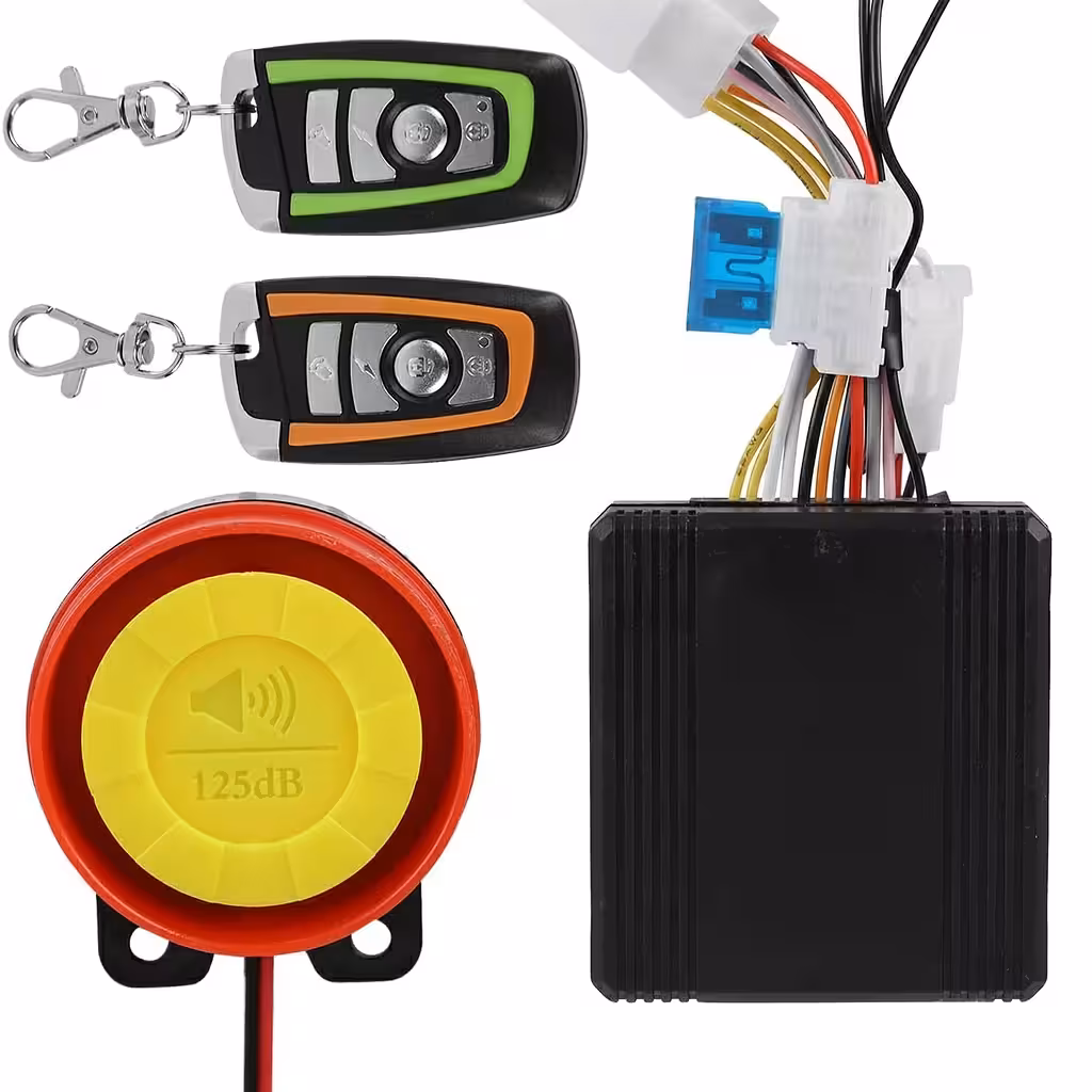 Sistem Alarmă Antifurt Motocicletă / Scuter / ATV – 125 dB, 2 Telecomenzi, Control Motor