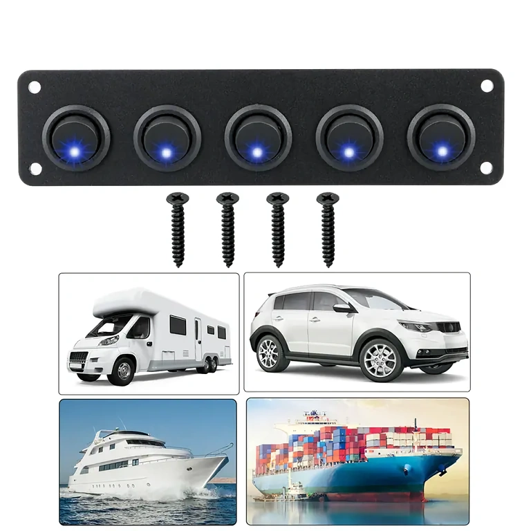 Exemplu de montare a panoului cu întrerupătoare în bordul unei mașini