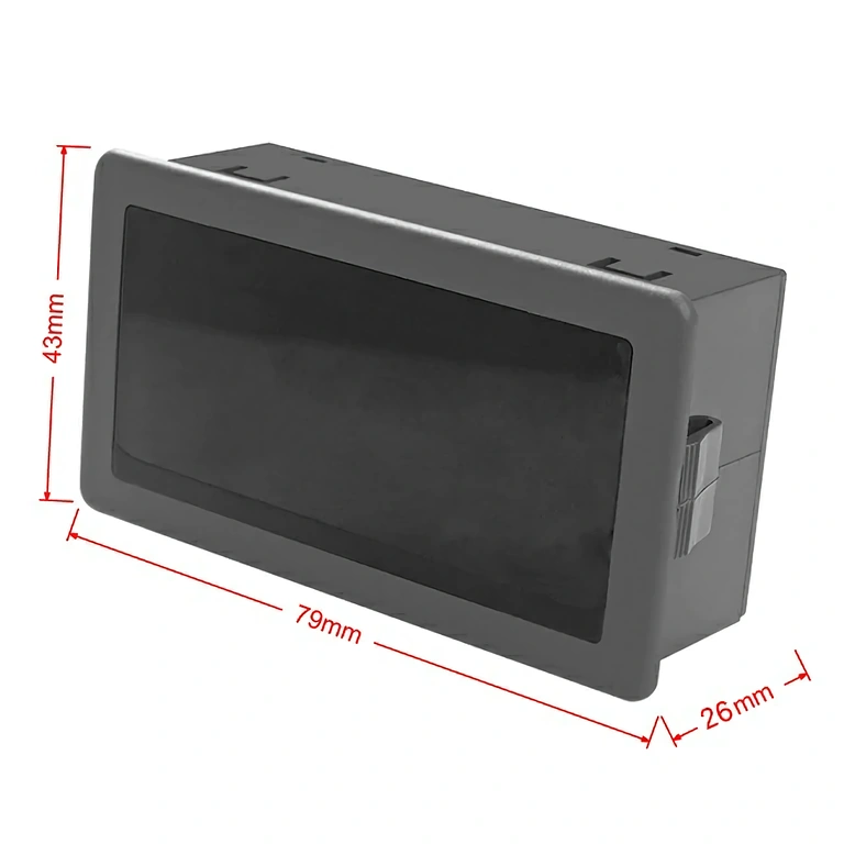 Imagine cu dimensiunile exterioare ale tahometrului electronic