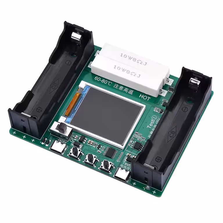 Tester Baterii 18650 cu Afișaj Color, Încărcare și Descărcare Automată – USB Type-C