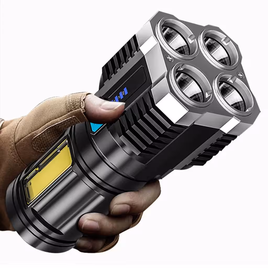 Lanternă LED Reîncărcabilă Puternică – Ideală pentru Vânătoare, Pescuit, Camping